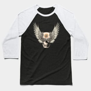 This Skull Has Wings for Eyes! Baseball T-Shirt